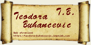 Teodora Buhančević vizit kartica